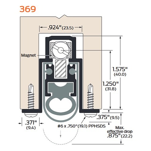 Zero International Special Order Heavy Duty Mortise Automatic Door Bottom Special Orders