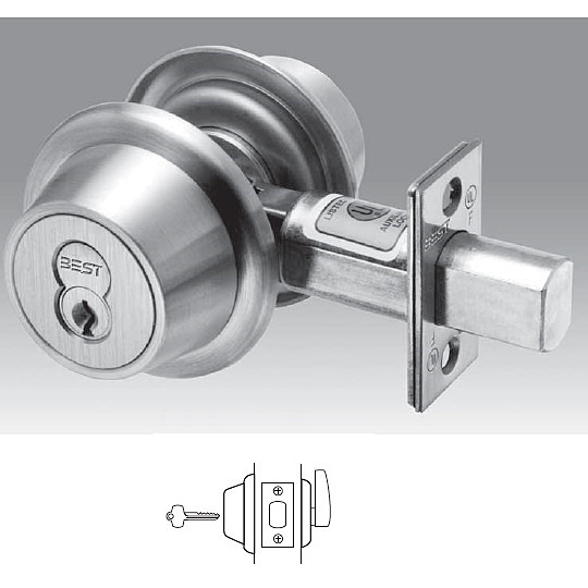 Best Heavy Duty Interchangeable Core Classroom Deadbolt. 2-3/8Backset Commercial Door Locks
