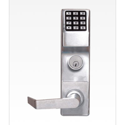 Alarm Lock AA-ETDLS1G-26D-M99 AlarmLock: Trilogy ETDLS1G Panic Exit Trim Keypad Digital Lock w/ Audit Trail / Satin Chrome 26D