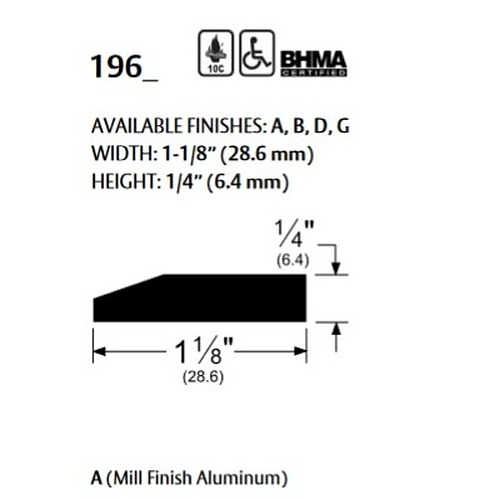 Pemko Special Order Heavy Duty Threshold Assembly Special Orders