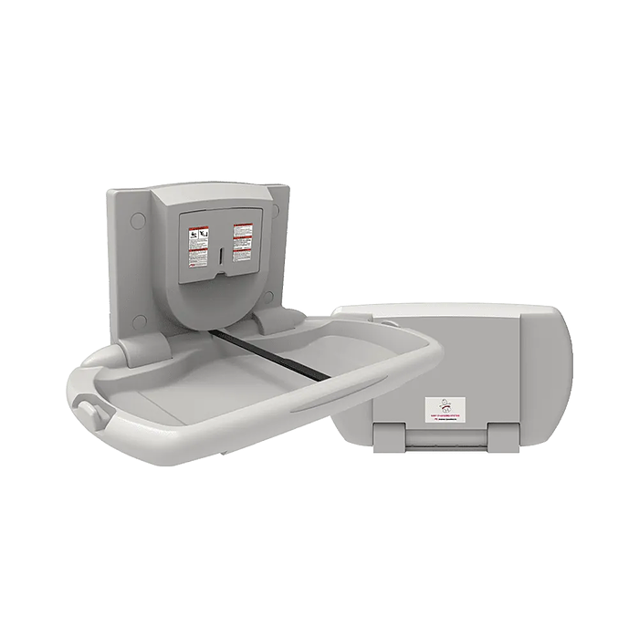 ASI Baby Changing Station, Horizontal – Plastic, Surface Mounted Glass Solutions