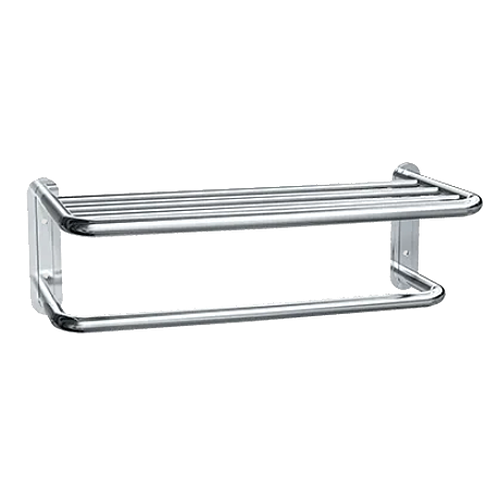 Towel Shelf w/ Drying Rod - Bright Stainless Steel - 24
