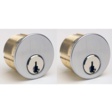 Qualified QH118-Pair 1-1/8 Mortise Cylinder Pair