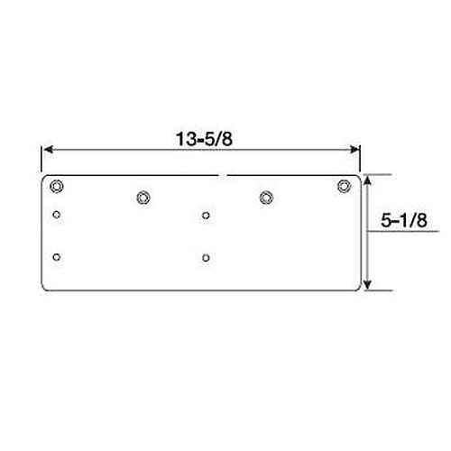Norton Narrow Top Rail Drop Plate Surface Mounted Closers