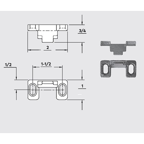 dormakaba Special Order Standard Top Strike Dorma 9800 Series Narrow Stile Surface Vertical Rod Exit Devices Special Orders