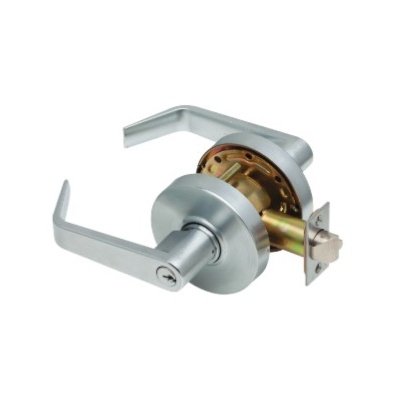 Dexter Cylindrical Lock, Entry/Office, Grade 2, 2-3/4 Backset, ANSI Strike, Clutching Angled Lever, Prepped for SFIC Commercial Door Locks