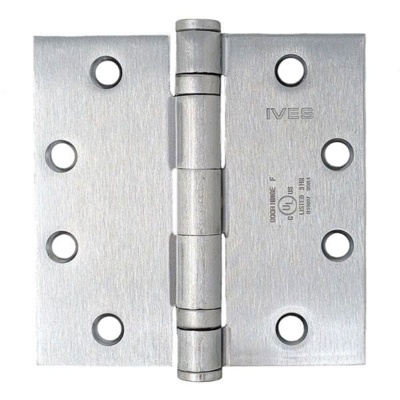 Ives 4.5 x 4.5 5 Knuckle Ball Bearing Full Mortise Hinge Pivots, Hinges and Patch Fittings