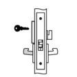 Yale Special Order Privacy Function Complete Mortise Lock with Occupancy indicator and Lever and Rose Special Orders image 2