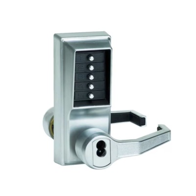 dormakaba Special Order Heavy Duty Mechanical Pushbutton Lever Lock with Key Override and Passage Mode Special Orders