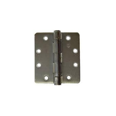 Hager 4-1/2x4-1/2 Standard Weight Plain Bearing Hinge with Non-Removable Pin and Round Corners Pivots, Hinges and Patch Fittings