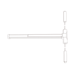 PDQ 4200 Series - Surface Vertical Rod - Wide Stile Vertical Rod Exit Devices
