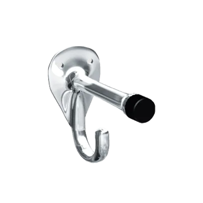 ASI Coat Hook & Bumper - Chrome Plated Brass - Surface Mounted Miscellaneous Door Hardware