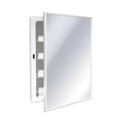 ASI Medicine Cabinet, Recessed, Enameled Steel Glass Solutions