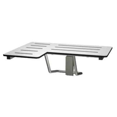 ASI Folding Shower Seat  - L-Shaped, ADA - Solid Phenolic, White - 33W Miscellaneous Door Hardware