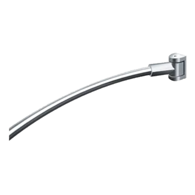 ASI Shower Curtain Rod - Curved w/ Mounting Brackets - 1 Dia. 60 L Miscellaneous Door Hardware