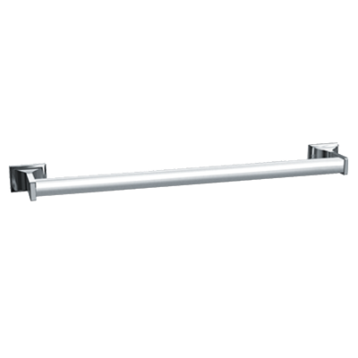 ASI Towel Bar - Round - Chrome Plated Zamak - 24L - Surface Mounted Miscellaneous Door Hardware