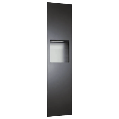 ASI Piatto™ - Fully Recessed Paper Towel Disp. & Waste Receptacle - Matte Black Phenolic Door Miscellaneous Door Hardware