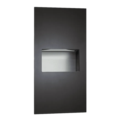 ASI Piatto™ - Fully Recessed Paper Towel Disp. & Waste Receptacle - Matte Black Phenolic Door Miscellaneous Door Hardware