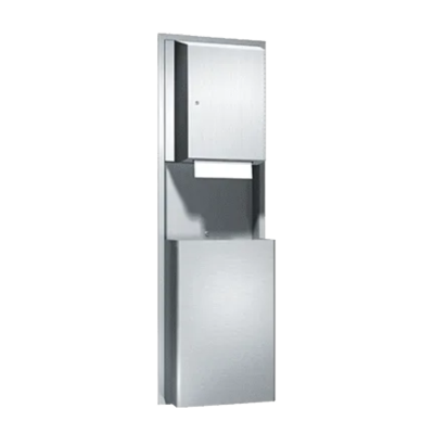 ASI Traditional™ - Paper Towel Disp. & Waste Receptacle - Pull Roll, Auto Cut - 13.5 gal. Recessed Miscellaneous Door Hardware