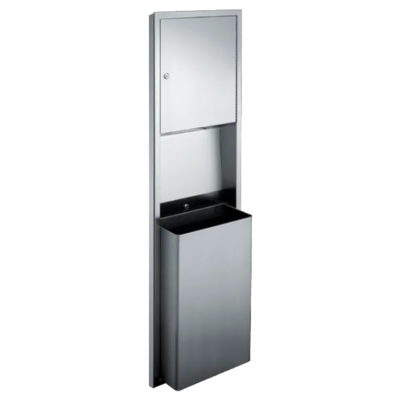ASI Traditional™ - Paper Towel Disp. & Waste Receptacle - Multi, C-Fold - 12 gal. Semi-Recessed Miscellaneous Door Hardware