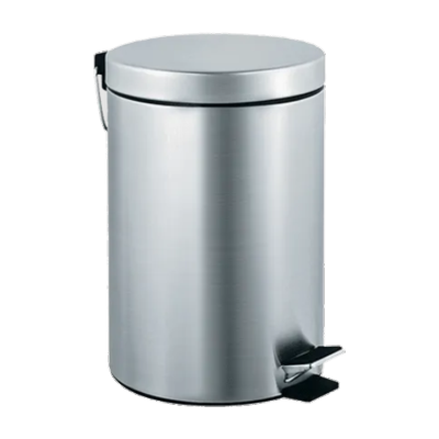 ASI Waste Receptacle - Pedal Activated Cover - Satin Stainless Steel - Free Standing Miscellaneous Door Hardware
