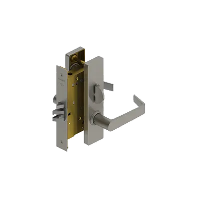 Hager Office Mortise Lock With Escutcheon Trim, No Cylinder, handed, requires SFIC Core Mortise Locks