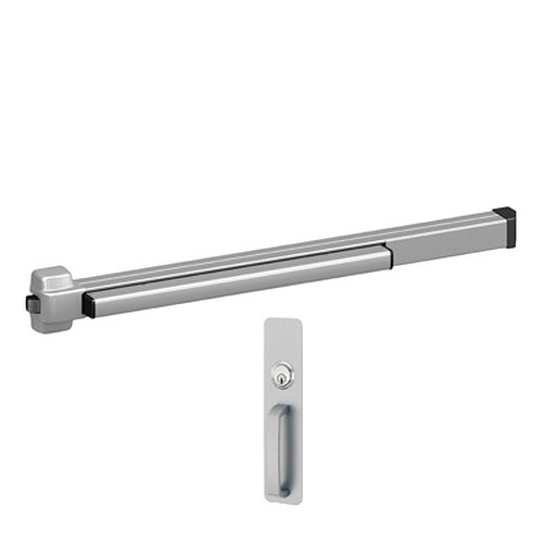 Von Duprin Rim Exit Device with Night Latch Escutcheon Pull Trim Exit Devices / Panic Bars