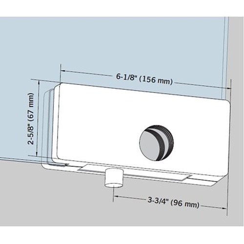 dormakaba Special Order Patch Lock Fitting AR20 for Type F Door Special Orders