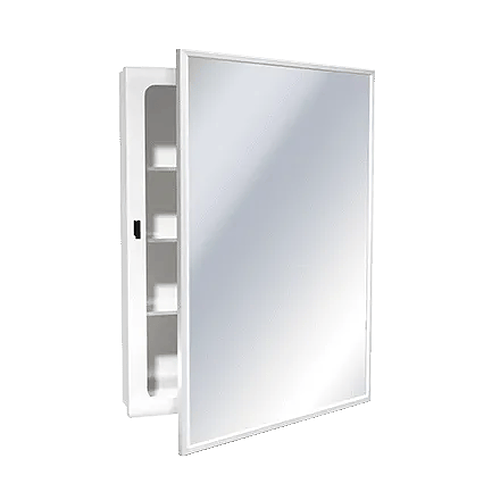 ASI Medicine Cabinet, Recessed, Enameled Steel Glass Solutions