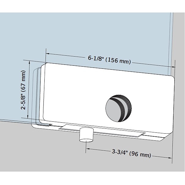 dormakaba Special Order Patch Lock Fitting AR20 for Type F Door Special Orders