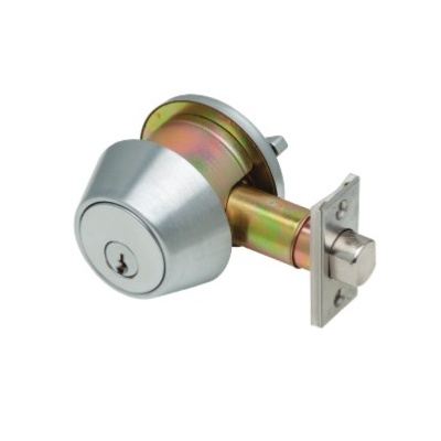Dexter Deadbolt Lock, Single Sided Cylinder, Grade 2, 2-3/4 Backset, ANSI Strike, SFIC Commercial Door Locks