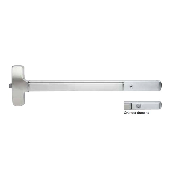 Falcon Special Order Rim Exit Device with Cylinder Dogging and Night Latch Function Special Orders