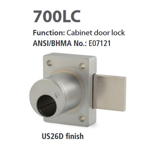 Olympus Lock Inc Cabinet Lock, Less Cylinder Miscellaneous Door Hardware