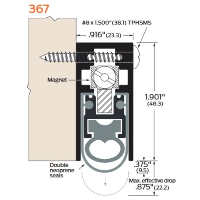 Zero International Special Order Heavy Duty Surface Automatic Door Bottom Special Orders