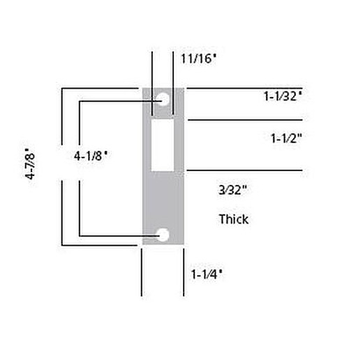 Sargent Special Order Deadbolt Strike for 8200 Mortise Locks Special Orders