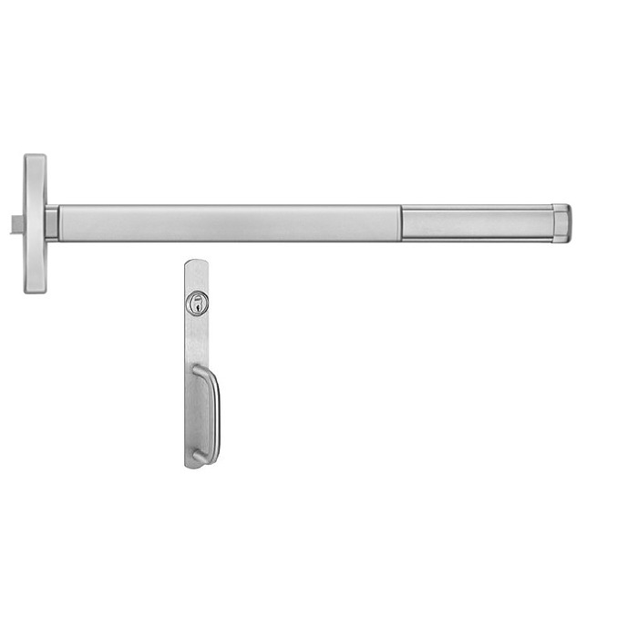 Precision Hardware Narrow Stile Apex Rim Exit Device with Night LatchTrim Exit Devices / Panic Bars