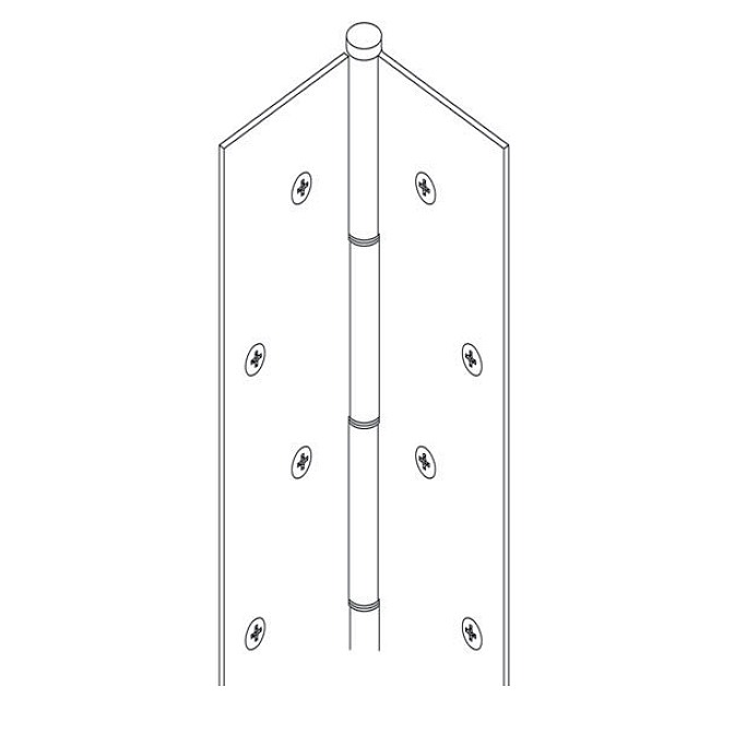 Markar Architectural Products Fire-Rated Stainless Steel Pin & Barrel Continuous Hinge Continuous Hinges