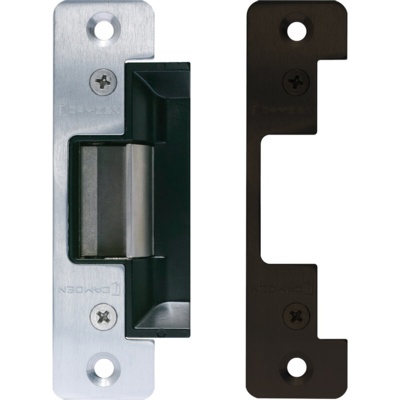CX-ED1379 Strike w/ ANSI Round Face Plate, Aluminum and Dark Bronze