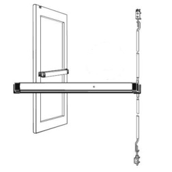Adams Rite Special Order Narrow Stile Concealed Vertical Rod Exit Device with Cylinder Dogging Special Orders