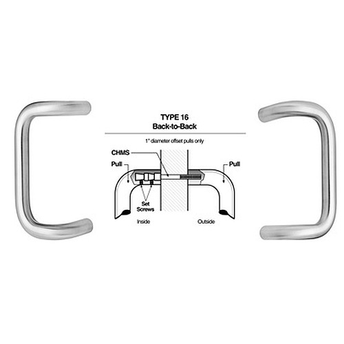 Rockwood Manufacturing Special Order Offset Door Pulls Back-to-Back Set Special Orders