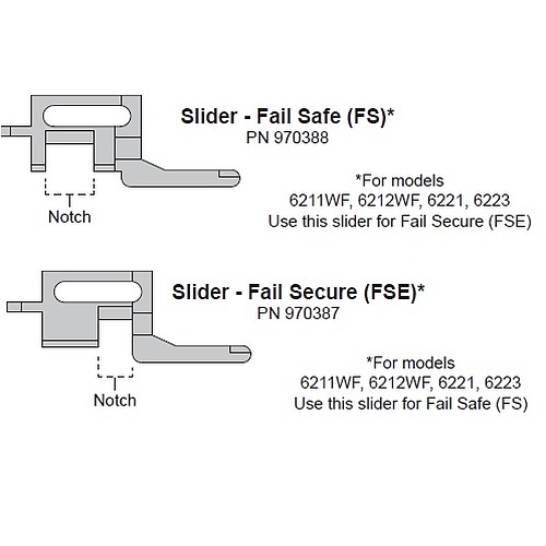 Von Duprin Special Order Slider for  6000 Electric Strikes Special Orders
