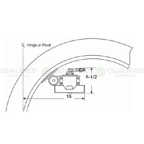 Yale Special Order Adjustable Bracket for Arched or Circular Top Door Special Orders
