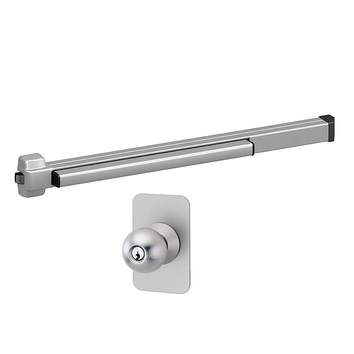 Von Duprin Rim Exit Device with Knob Trim Exit Devices / Panic Bars