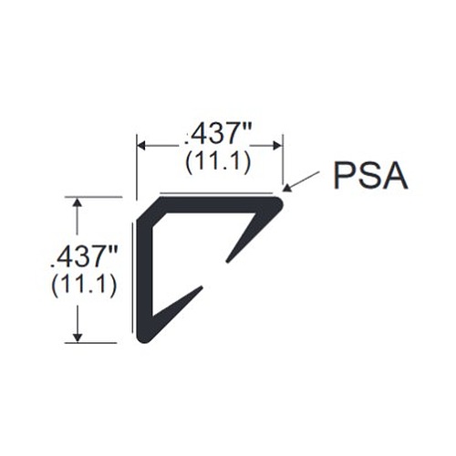 Zero International Special Order Adhesive Silicon Seal Fire/Smoke Gasketing Batwing Seal Special Orders