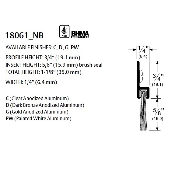 Pemko Special Order Brush Meeting Stile Special Orders