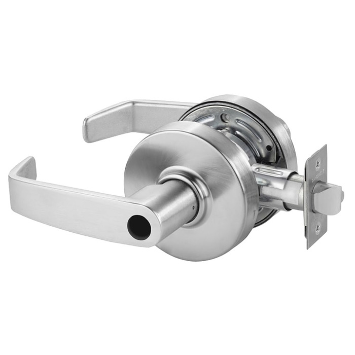 Grade 2 Entrance/Office Cylindrical Lock L Lever (LL) - Less Cylinder (LC)  Satin Chrome Finish (26D)