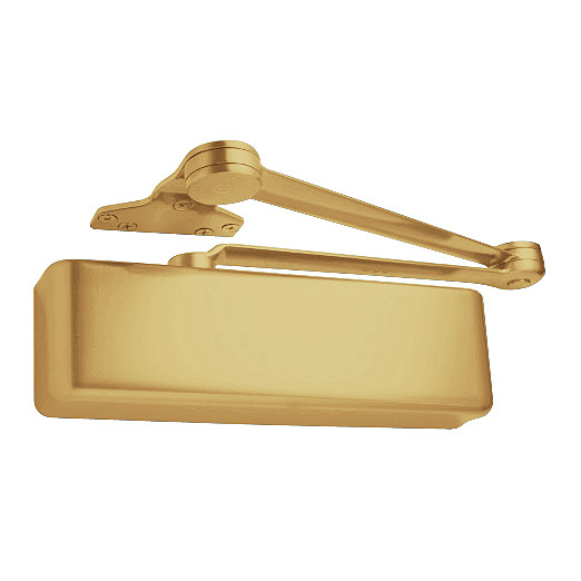 LCN Special Order XP Heavy Duty Door Closer with Polished Brass Finish and Hold Open Special Orders