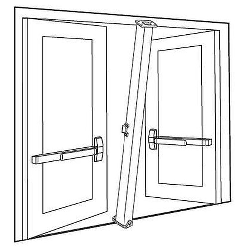 Von Duprin Removable Steel Mullion Exit Devices / Panic Bars