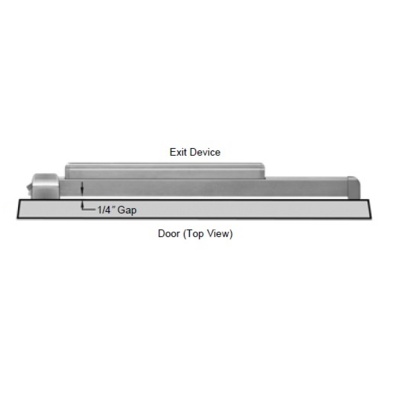 Precision Hardware Apex Fire Rated Exit Only Surface Vertical Rod Exit Device Exit Devices / Panic Bars image 2