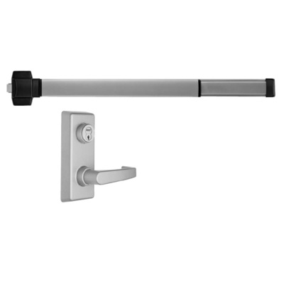 Precision Hardware Reliant Fire Rated Rim Exit Device with Keyed Lever Trim Exit Devices / Panic Bars